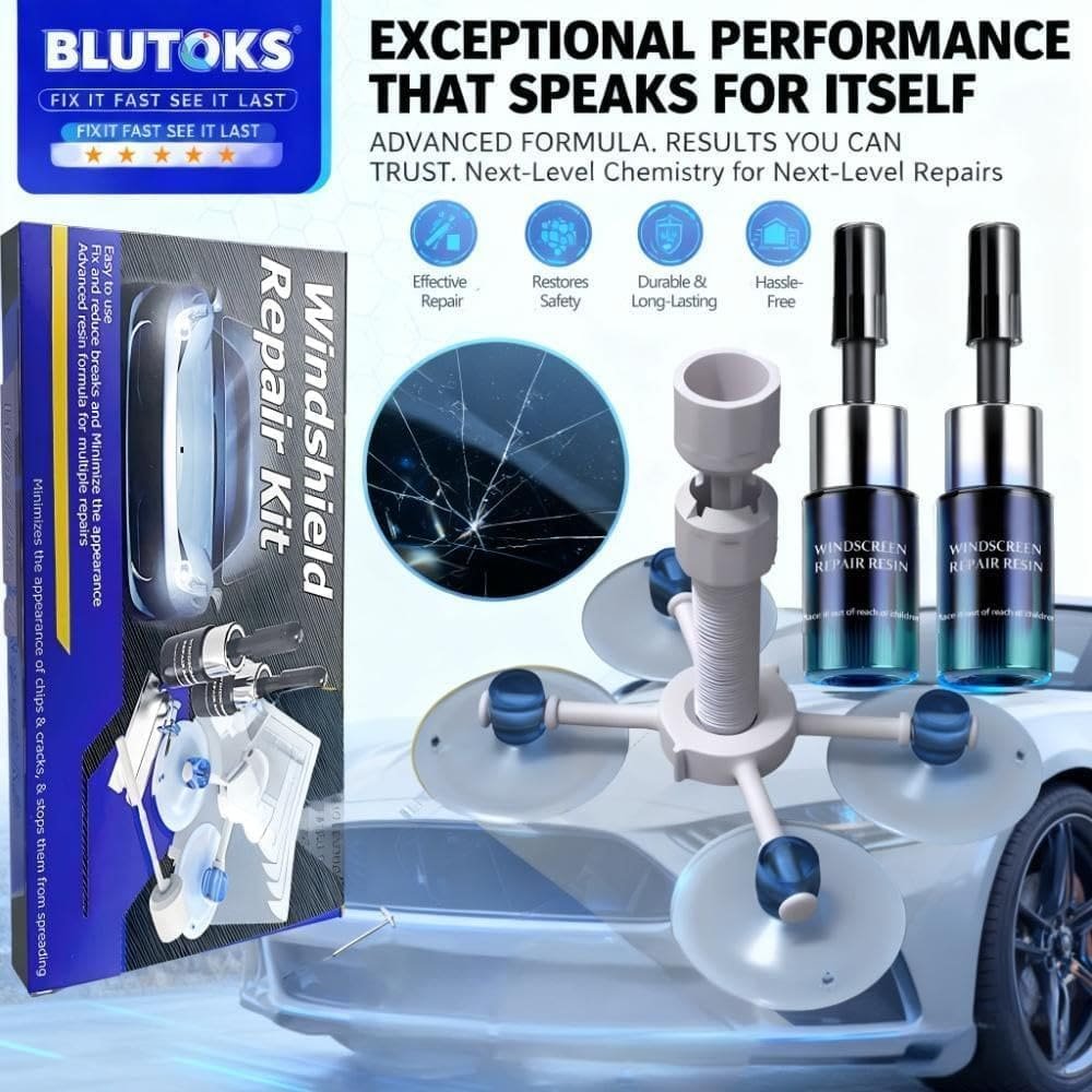 Windshield Repair Kit - Nano Glass Repair Fluid for Chips & Cracks | Quick Fix, Works on for Chips and Cracks,Cracks Gone Glass Repair Kit - Image 2