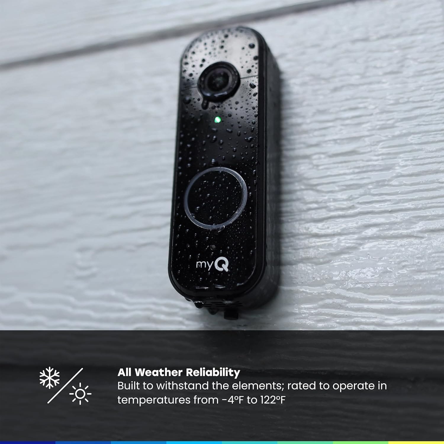 Chamberlain myQ Video Doorbell | 2K Camera, Battery/Wired, Color Night Vision, Live with 2-Way Talk, Motion Detection & Real-Time Alerts - Image 3